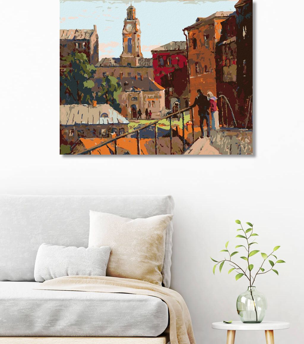 zuty Malování podle čísel - MĚSTSKÁ KRAJINA VE MĚSTĚ VITEBSK - Rozměr: 40x50 cm, Rámování: Varianta: bez rámu a bez vypnutí plátna - obrázek 2