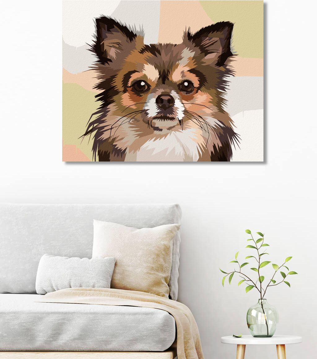 zuty Malování podle čísel - PES PORTRÉT - Rozměr: 40x50 cm, Rámování: Varianta: bez rámu a bez vypnutí plátna - obrázek 4