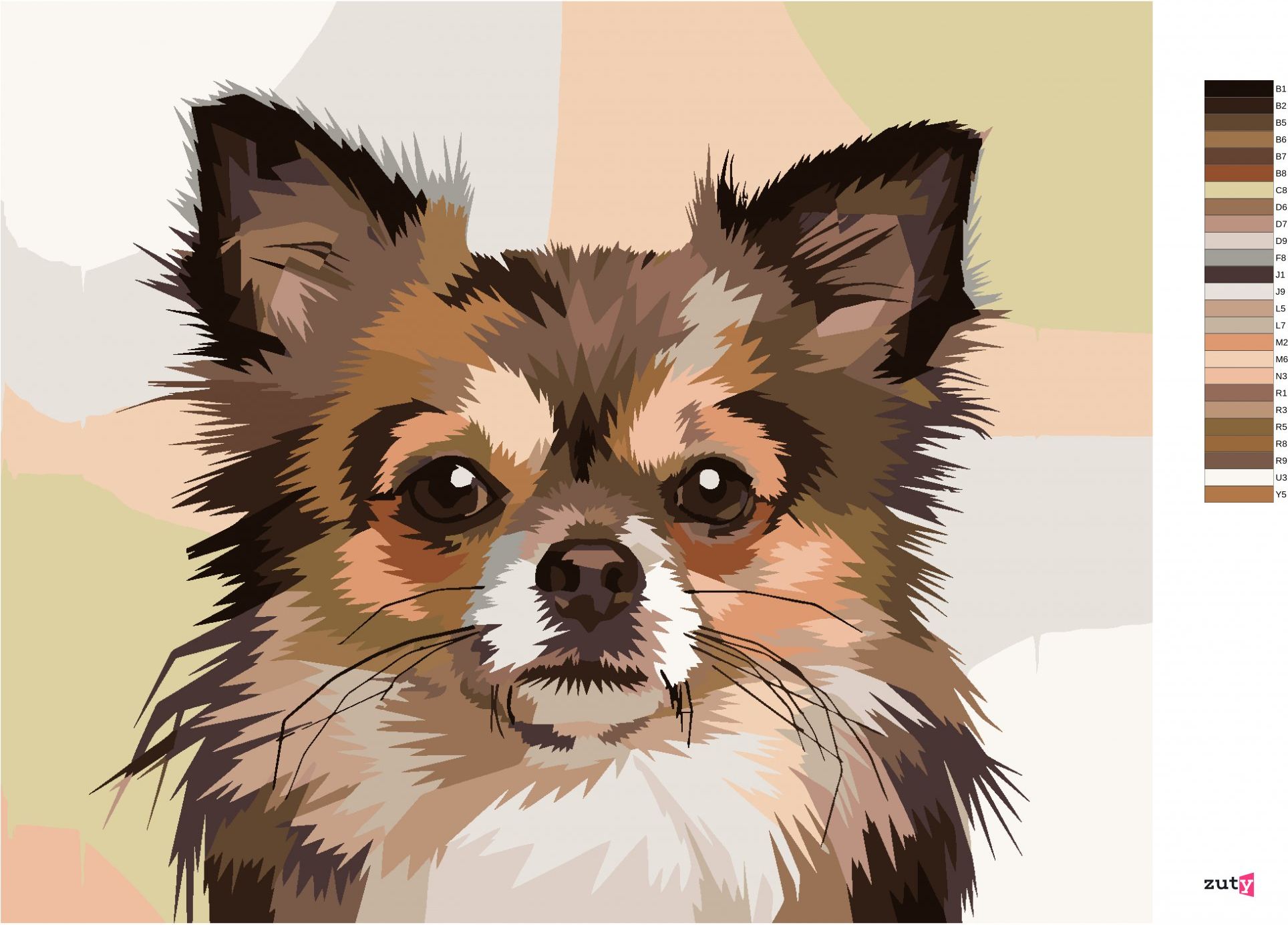 zuty Malování podle čísel - PES PORTRÉT - Rozměr: 40x50 cm, Rámování: Varianta: bez rámu a bez vypnutí plátna - obrázek 7
