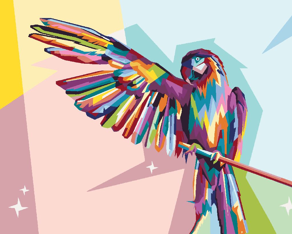zuty Malování podle čísel - BAREVNÝ PAPOUŠEK NA VĚTVI - Rozměr: 40x50 cm, Rámování: Varianta: vypnuté plátno na rám - obrázek 5