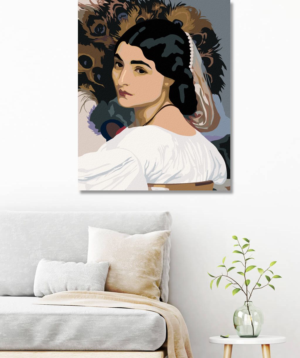 zuty Malování podle čísel - ČERNOVLASÁ ŽENA - Rozměr: 40x50 cm, Rámování: Varianta: bez rámu a bez vypnutí plátna - obrázek 7