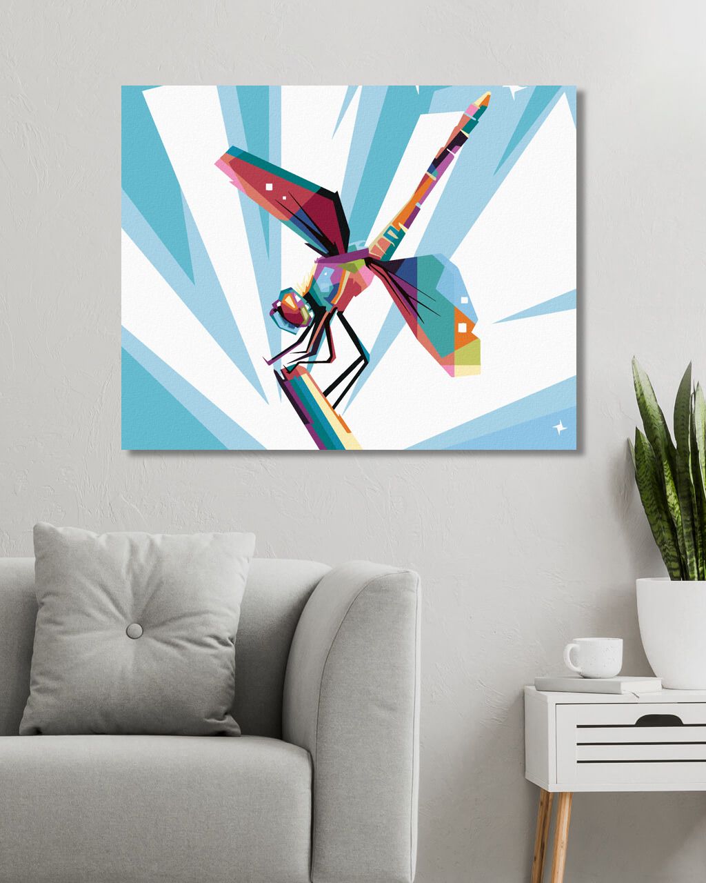 zuty Malování podle čísel - BAREVNÁ VÁŽKA - Rozměr: 40x50 cm, Rámování: Varianta: bez rámu a bez vypnutí plátna - obrázek 8