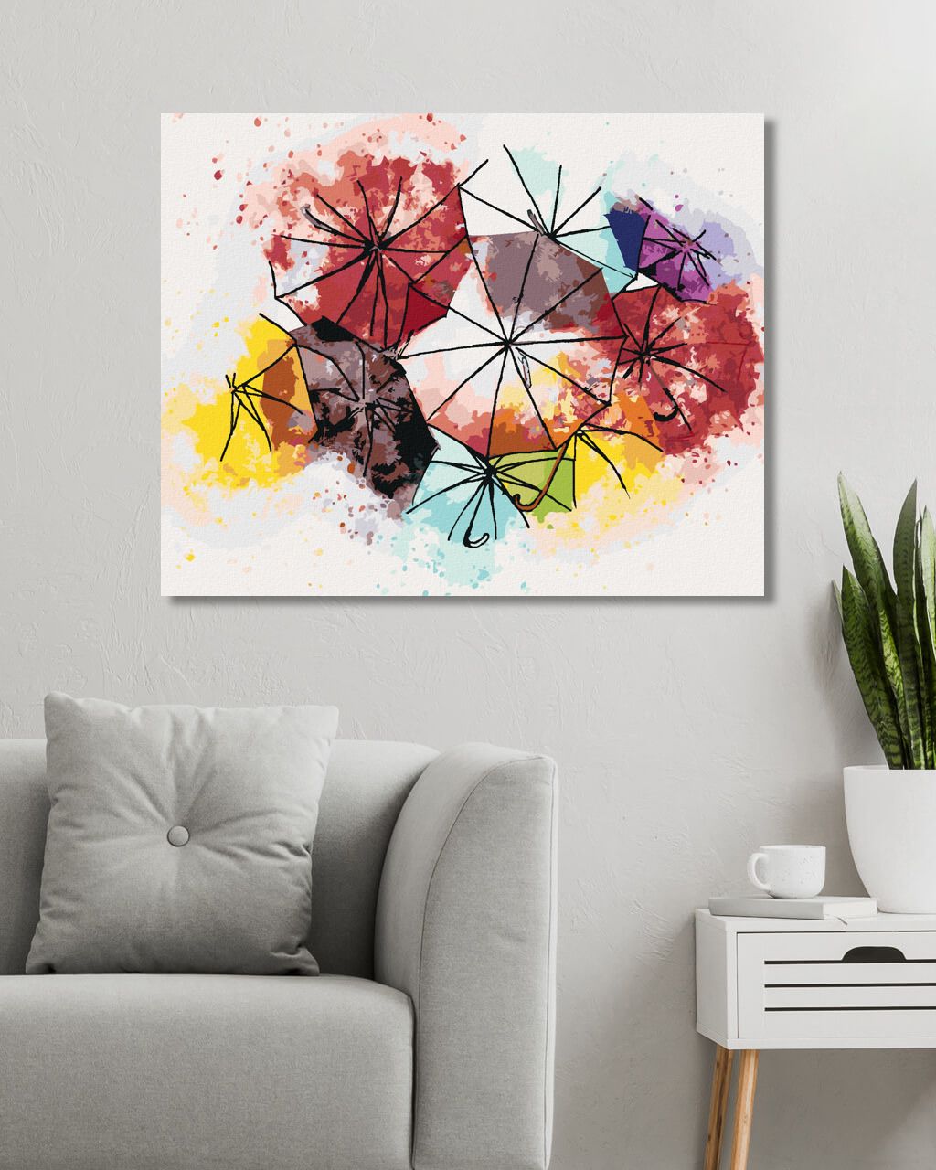 zuty Malování podle čísel - BAREVNÉ DEŠTNÍKY - Rozměr: 40x50 cm, Rámování: Varianta: bez rámu a bez vypnutí plátna - obrázek 8