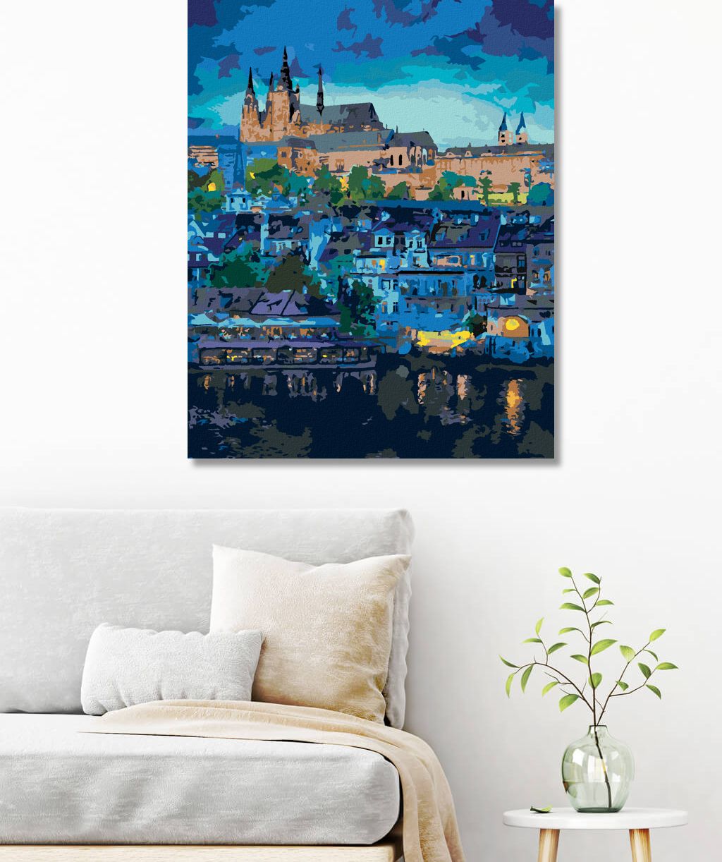 zuty Malování podle čísel - TEMNÁ PRAHA - Rozměr: 40x50 cm, Rámování: Varianta: vypnuté plátno na rám - obrázek 10