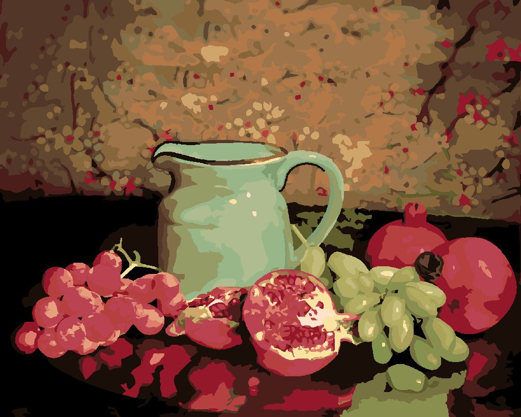 zuty Malování podle čísel - ZÁTIŠÍ S OVOCEM - Rozměr: 40x50 cm, Rámování: Varianta: vypnuté plátno na rám - obrázek 3