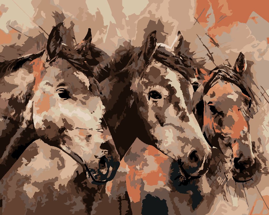 zuty Malování podle čísel - MALOVANÍ KONĚ V HNĚDÉ - Rozměr: 40x50 cm, Rámování: Varianta: vypnuté plátno na rám - obrázek 9