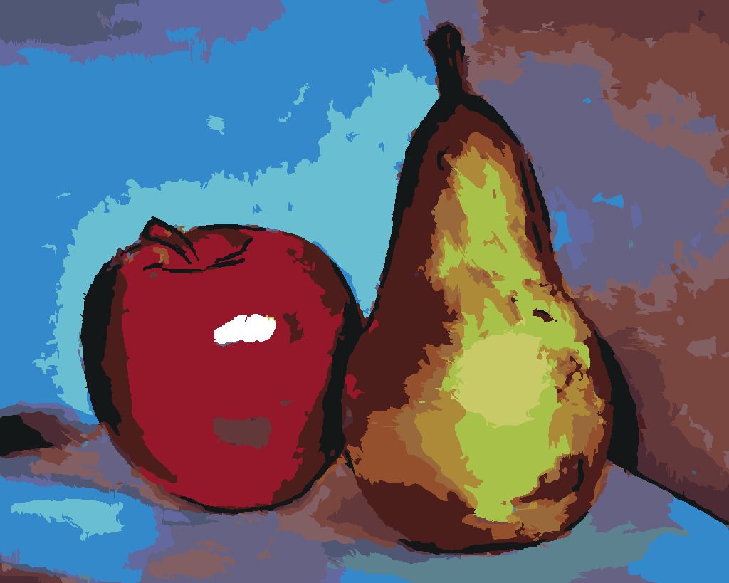 zuty Malování podle čísel - JABLKO A HRUŠKA - Rozměr: 40x50 cm, Rámování: Varianta: bez rámu a bez vypnutí plátna - obrázek 7