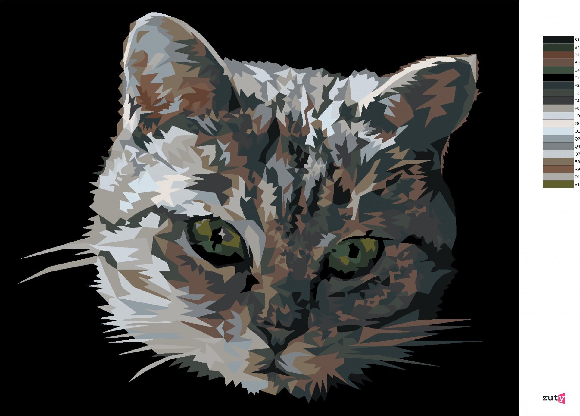 zuty Malování podle čísel - ŠEDÁ KOČKA PORTRÉT - Rozměr: 40x50 cm, Rámování: Varianta: vypnuté plátno na rám - obrázek 10