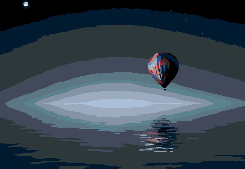 zuty Malování podle čísel - HORKOVZDUŠNÝ BALON NAD OCEÁNEM - Rozměr: 40x50 cm, Rámování: Varianta: bez rámu a bez vypnutí plátna - obrázek 9