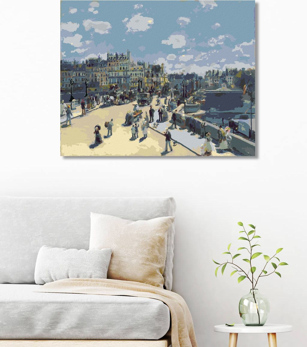 zuty Malování podle čísel - PONT-NEUF (PIERRE-AUGUSTE RENOIR) - Rozměr: 40x50 cm, Rámování: Varianta: vypnuté plátno na rám - obrázek 6