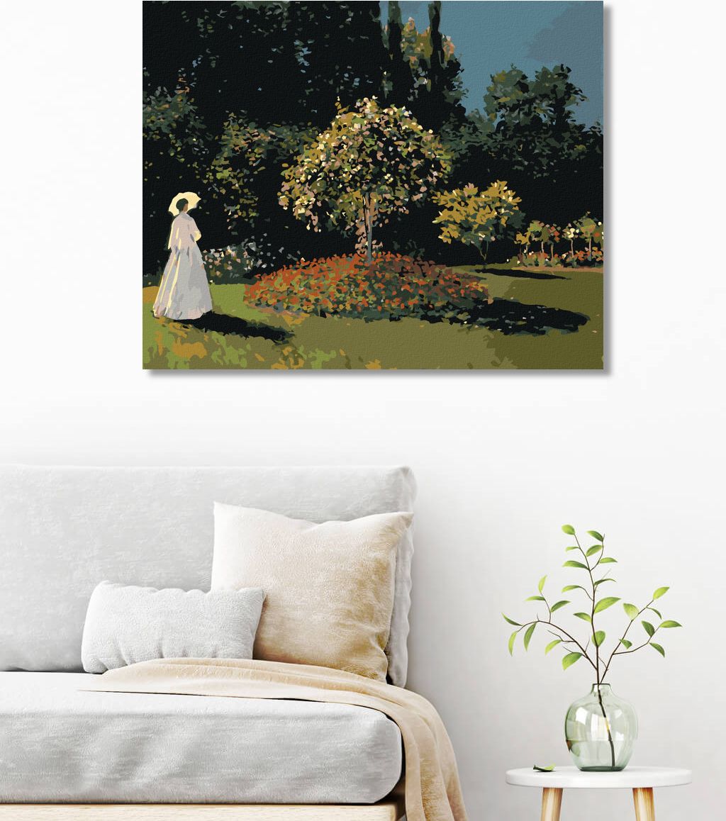 zuty Malování podle čísel - ŽENA V ZAHRADĚ (CLAUDE MONET) - Rozměr: 40x50 cm, Rámování: Varianta: bez rámu a bez vypnutí plátna - obrázek 5