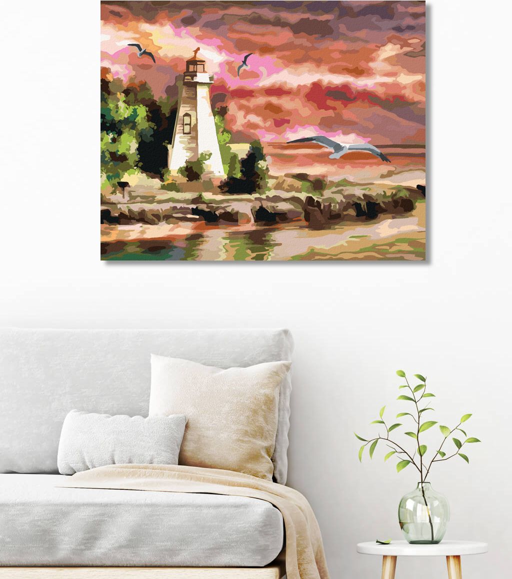 zuty Malování podle čísel - MAJÁK A RACKOVÉ - Rozměr: 40x50 cm, Rámování: Varianta: vypnuté plátno na rám - obrázek 6