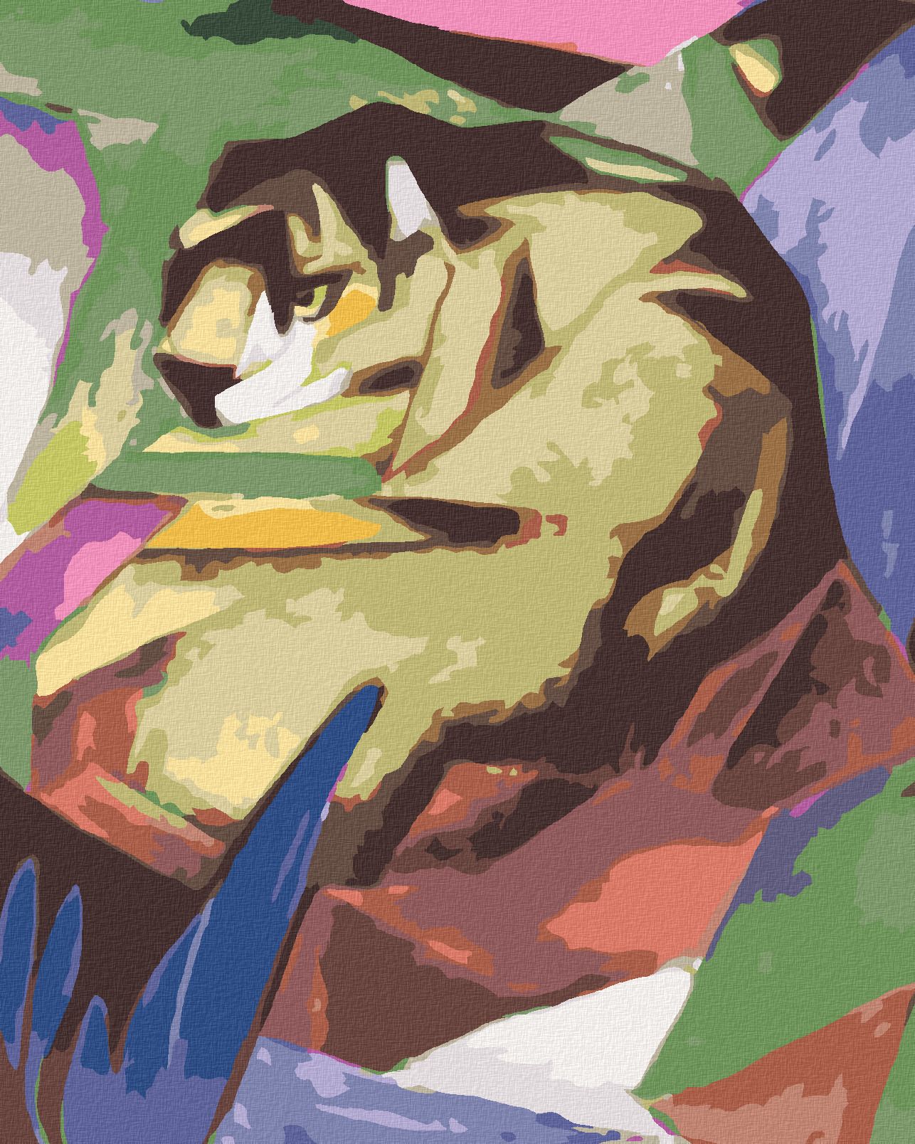 zuty Malování podle čísel - TYGR (FRANZ MARC) - Rozměr: 40x50 cm, Rámování: Varianta: vypnuté plátno na rám - obrázek 1