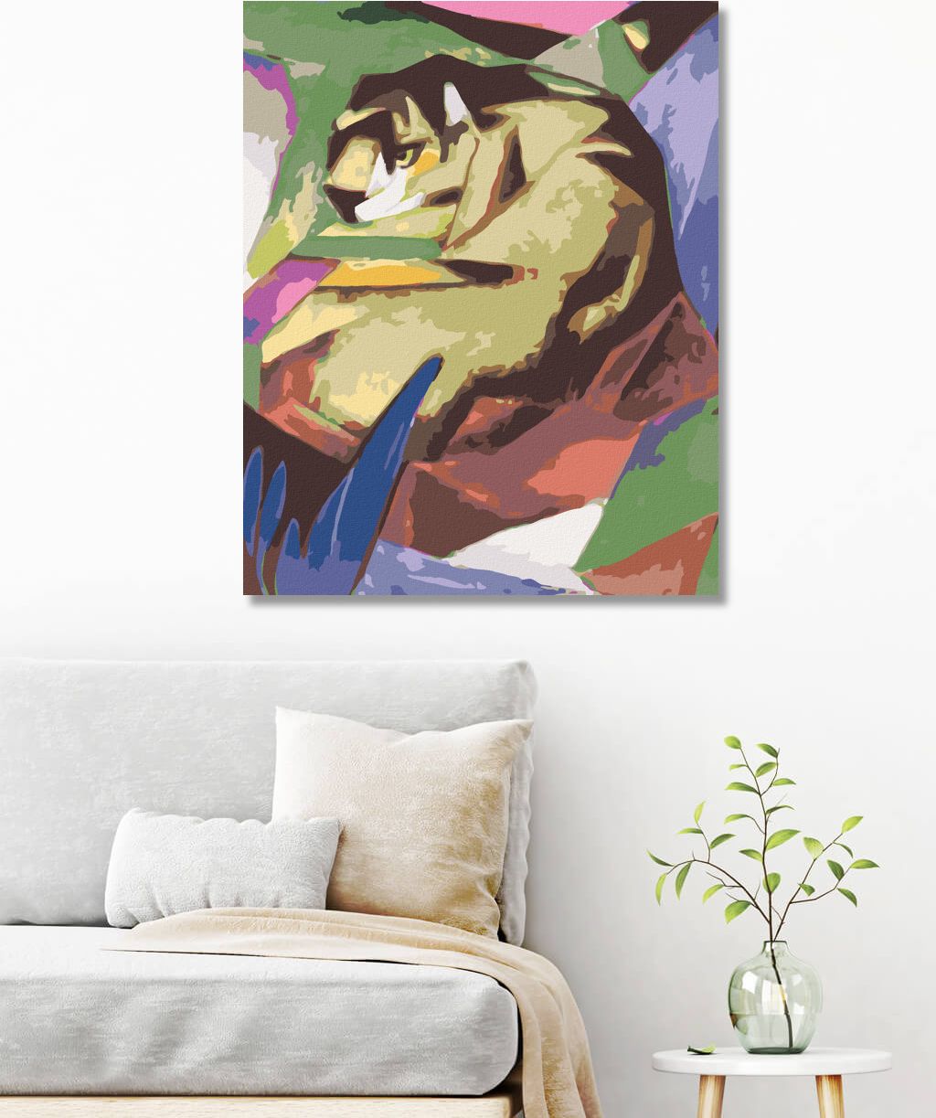 zuty Malování podle čísel - TYGR (FRANZ MARC) - Rozměr: 40x50 cm, Rámování: Varianta: vypnuté plátno na rám - obrázek 3