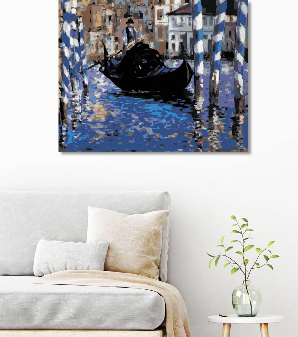 zuty Malování podle čísel - VELKÝ KANÁL V BENÁTKÁCH (ÉDOUARD MANET) - Rozměr: 40x50 cm, Rámování: Varianta: bez rámu a bez vypnutí plátna - obrázek 9