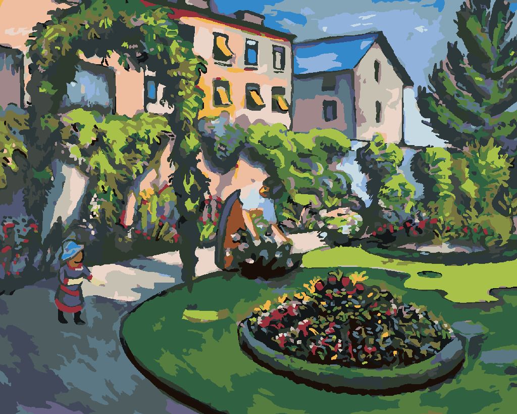 zuty Malování podle čísel - ZAHRADA (AUGUST MACKE) - Rozměr: 40x50 cm, Rámování: Varianta: vypnuté plátno na rám - obrázek 9