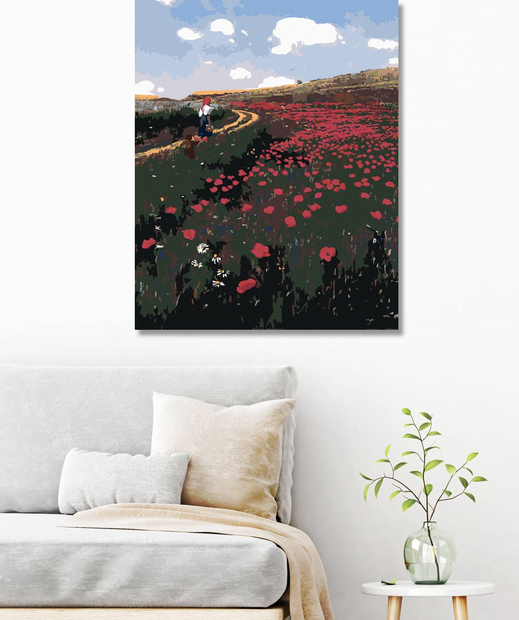 zuty Malování podle čísel - VLČÍ MÁKY V POLI (PÁL SZINYEI MERSE) - Rozměr: 40x50 cm, Rámování: Varianta: vypnuté plátno na rám - obrázek 10