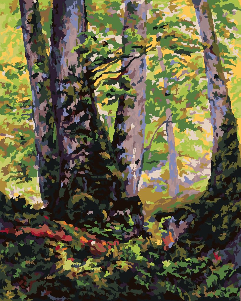 zuty Malování podle čísel - TŘI BUKY (PAUL RANSON) - Rozměr: 40x50 cm, Rámování: Varianta: vypnuté plátno na rám - obrázek 4