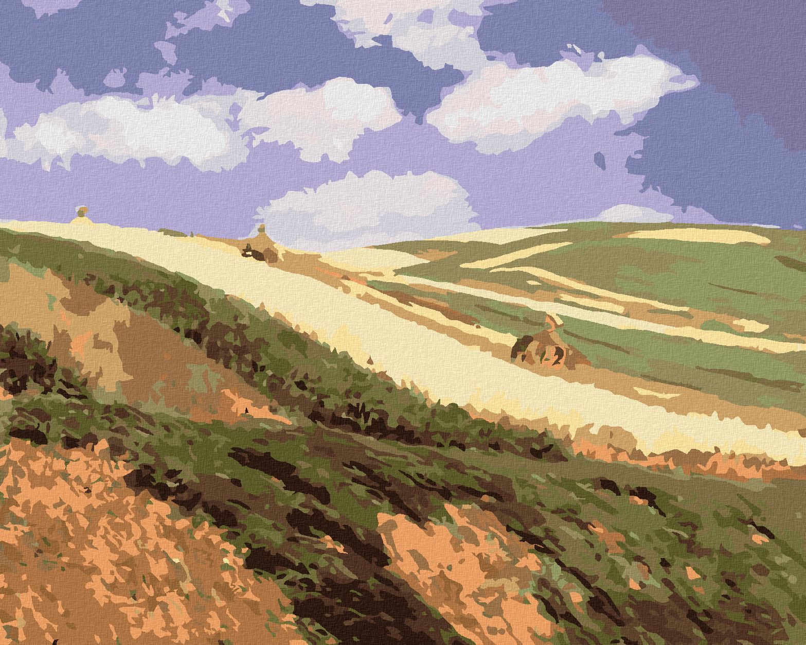 zuty Malování podle čísel - POLE (PÁL SZINYEI MERSE) - Rozměr: 40x50 cm, Rámování: Varianta: vypnuté plátno na rám - obrázek 1