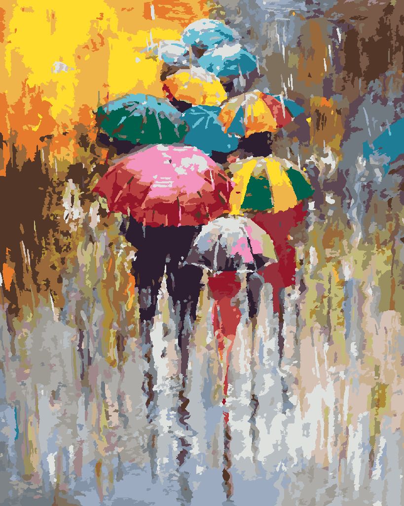 zuty Malování podle čísel - DEŠTIVÝ DEN - Rozměr: 40x50 cm, Rámování: Varianta: vypnuté plátno na rám - obrázek 5