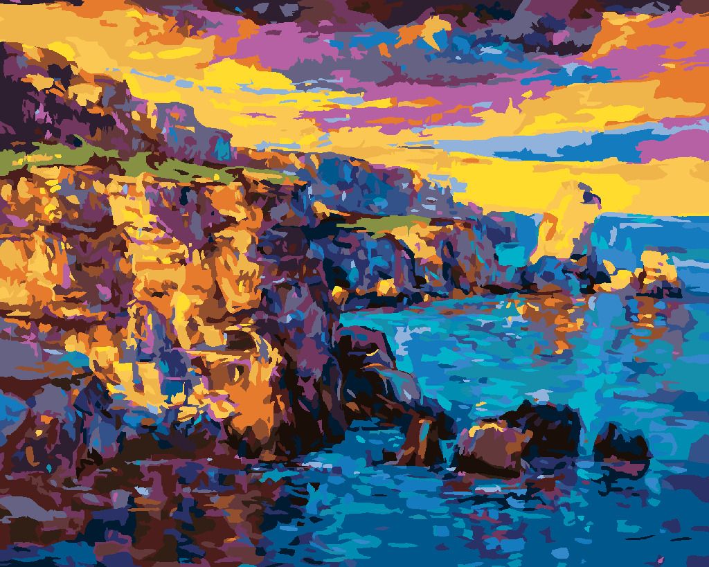 zuty Malování podle čísel - ÚTES VE STYLU IMPRESIONISMU - Rozměr: 40x50 cm, Rámování: Varianta: bez rámu a bez vypnutí plátna - obrázek 7