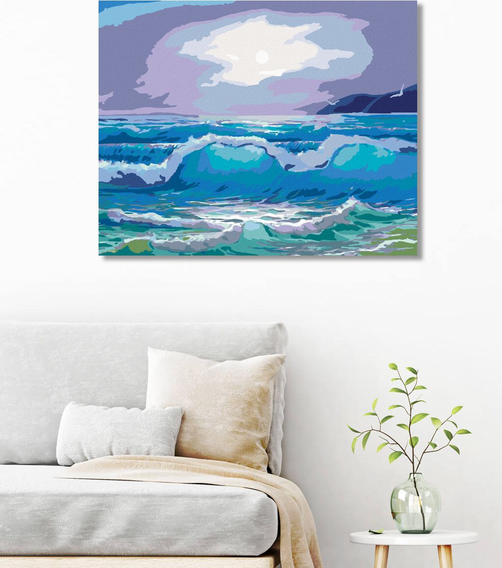 zuty Malování podle čísel - VELKÉ VLNY - Rozměr: 40x50 cm, Rámování: Varianta: bez rámu a bez vypnutí plátna - obrázek 9