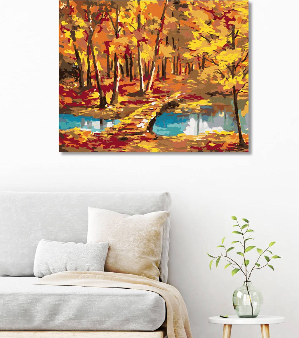 zuty Malování podle čísel - PROCHÁZKA PŘES ŘEKU - Rozměr: 40x50 cm, Rámování: Varianta: bez rámu a bez vypnutí plátna - obrázek 10