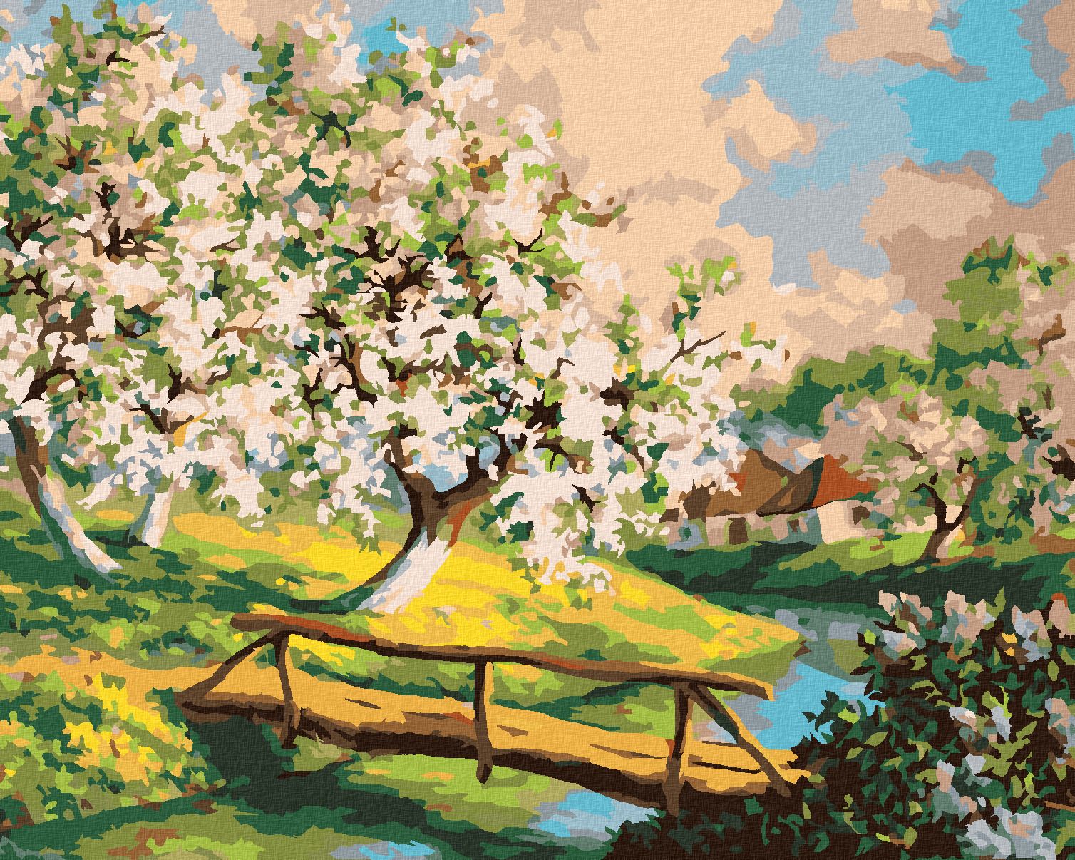 zuty Malování podle čísel - KVETOUCÍ ZAHRADY - Rozměr: 40x50 cm, Rámování: Varianta: vypnuté plátno na rám - obrázek 1