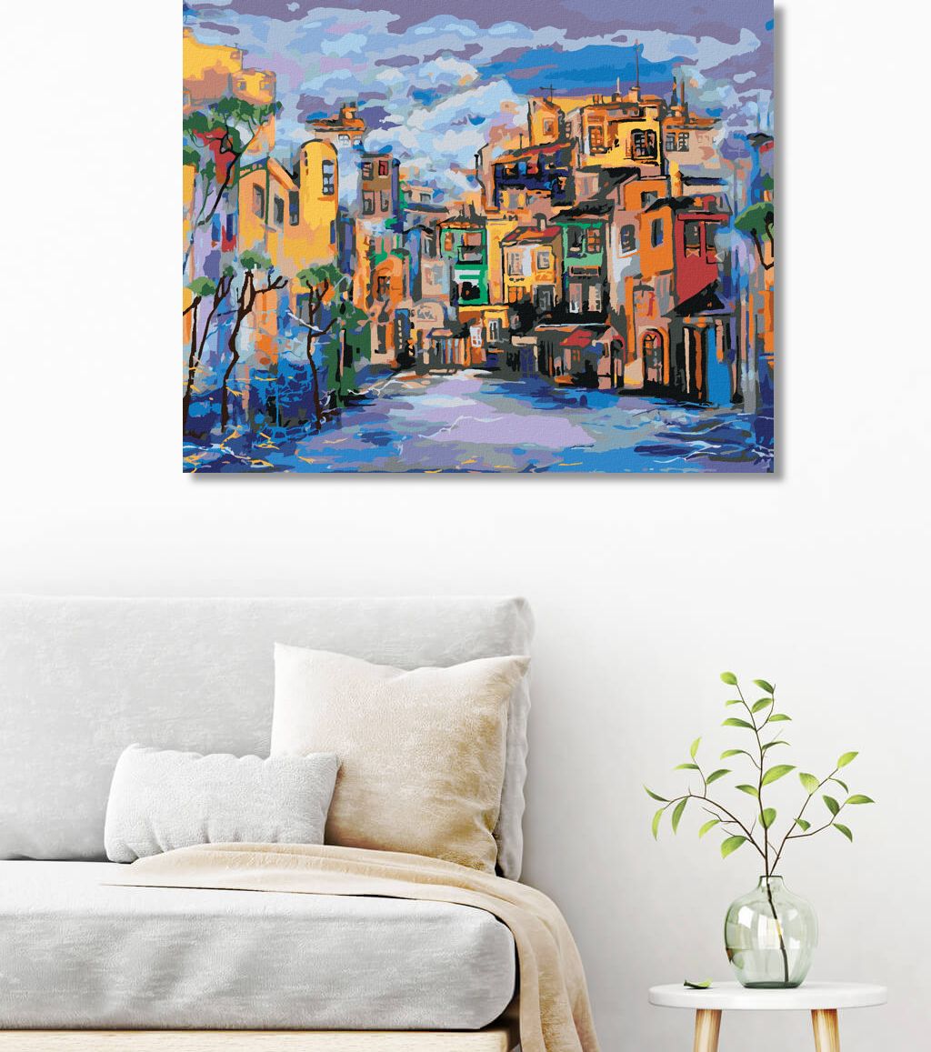 zuty Malování podle čísel - Náměstí v mlze - Rozměr: 40x50 cm, Rámování: Varianta: bez rámu a bez vypnutí plátna - obrázek 7