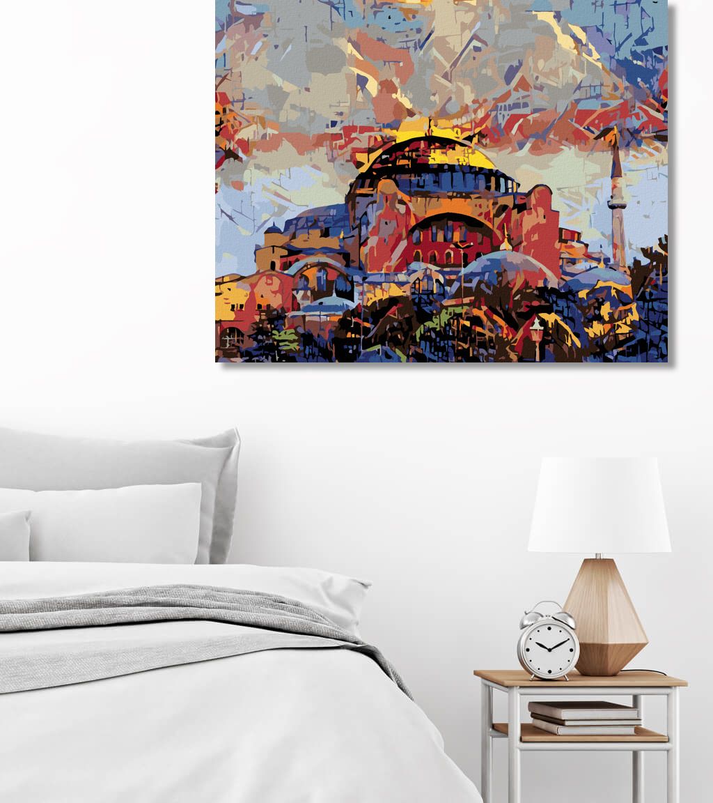 zuty Malování podle čísel - MUZEUM HAGIA SOPHIA V ISTANBULU - Rozměr: 40x50 cm, Rámování: Varianta: vypnuté plátno na rám - obrázek 5