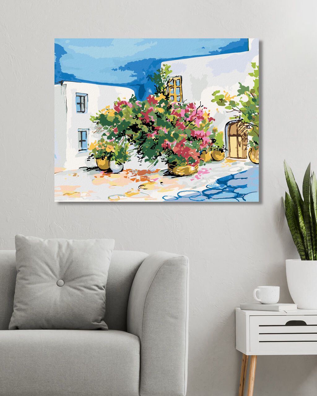 zuty Malování podle čísel - KYTICE KVĚTIN NA PARAPETU - Rozměr: 40x50 cm, Rámování: Varianta: bez rámu a bez vypnutí plátna - obrázek 6