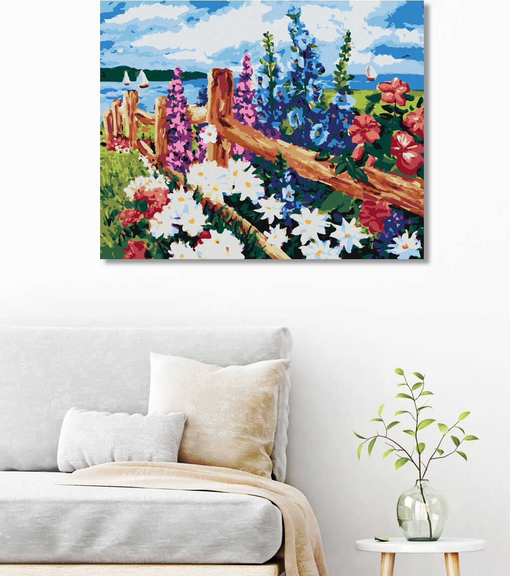zuty Malování podle čísel - ROZKVETLÉ KVĚTINY NA LOUCE - Rozměr: 40x50 cm, Rámování: Varianta: vypnuté plátno na rám - obrázek 10