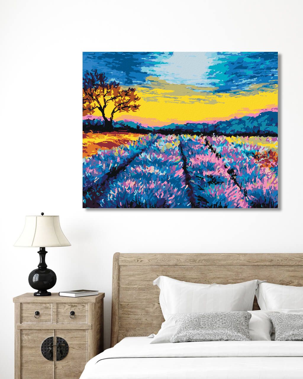 zuty Malování podle čísel - LEVANDULOVÉ POLE V PROVENCE - Rozměr: 40x50 cm, Rámování: Varianta: vypnuté plátno na rám - obrázek 8