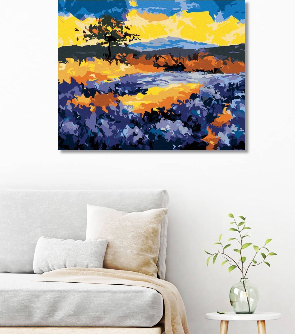 zuty Malování podle čísel - LEVANDULOVÉ POLE V PROVENCE - Rozměr: 40x50 cm, Rámování: Varianta: vypnuté plátno na rám - obrázek 16