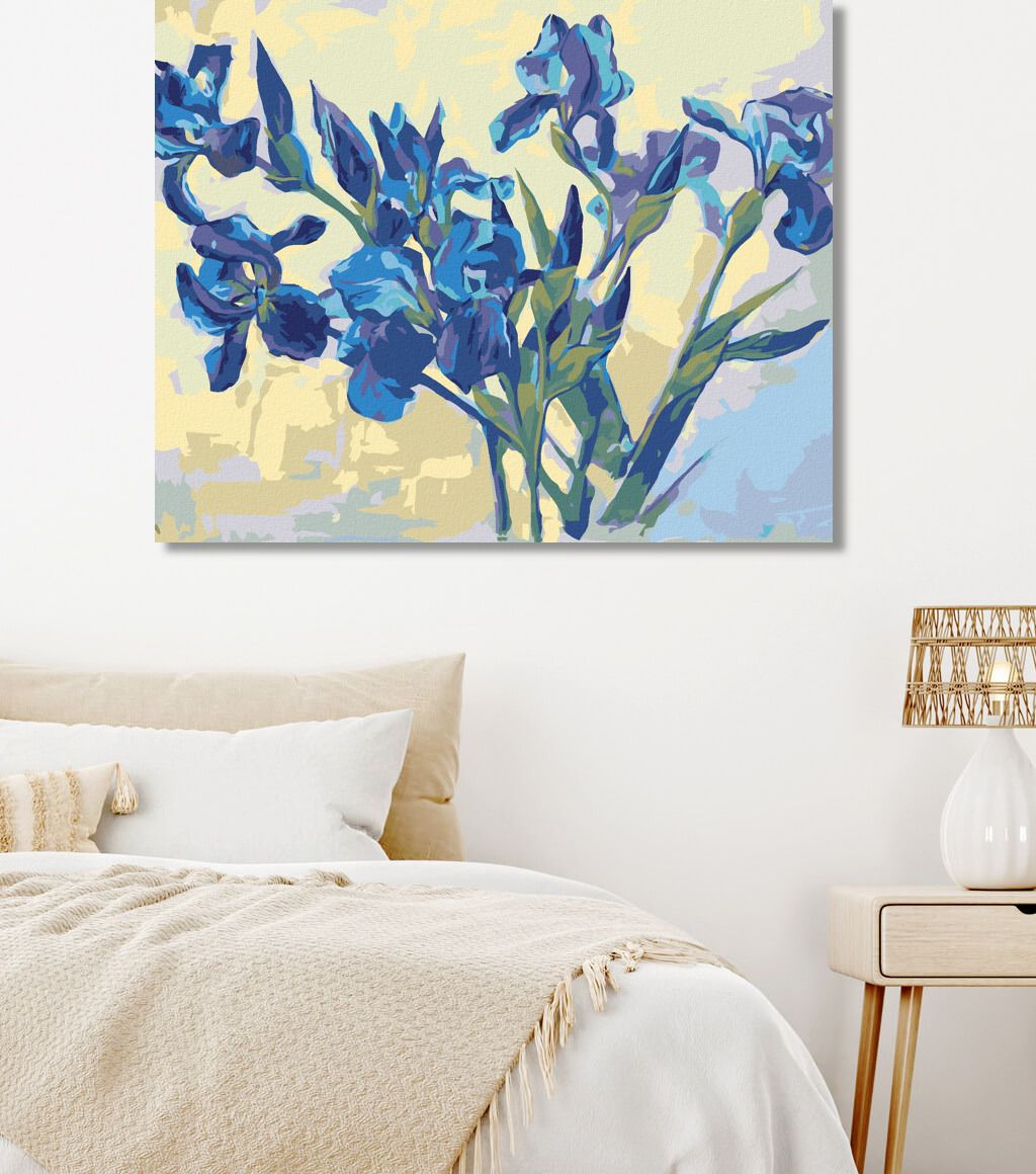 zuty Malování podle čísel - KOSATCE NA SVĚTLÉM POZADÍ - Rozměr: 40x50 cm, Rámování: Varianta: vypnuté plátno na rám - obrázek 8