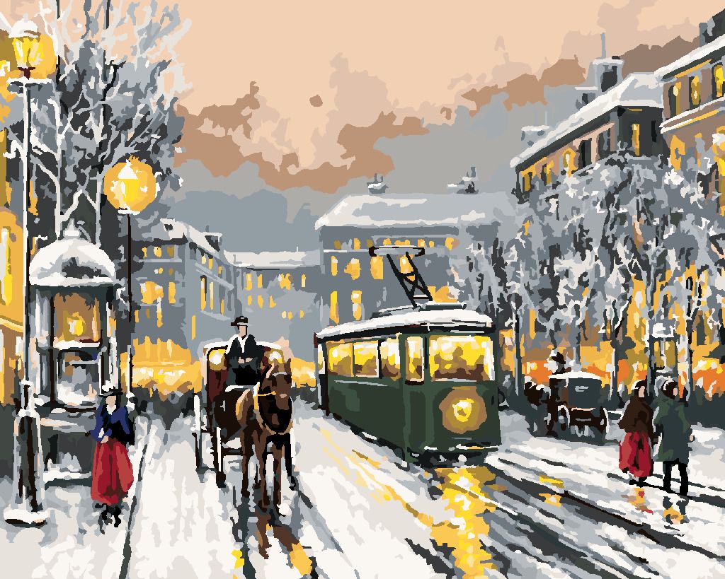 zuty Malování podle čísel - STARÉ MĚSTO - Rozměr: 40x50 cm, Rámování: Varianta: vypnuté plátno na rám - obrázek 6