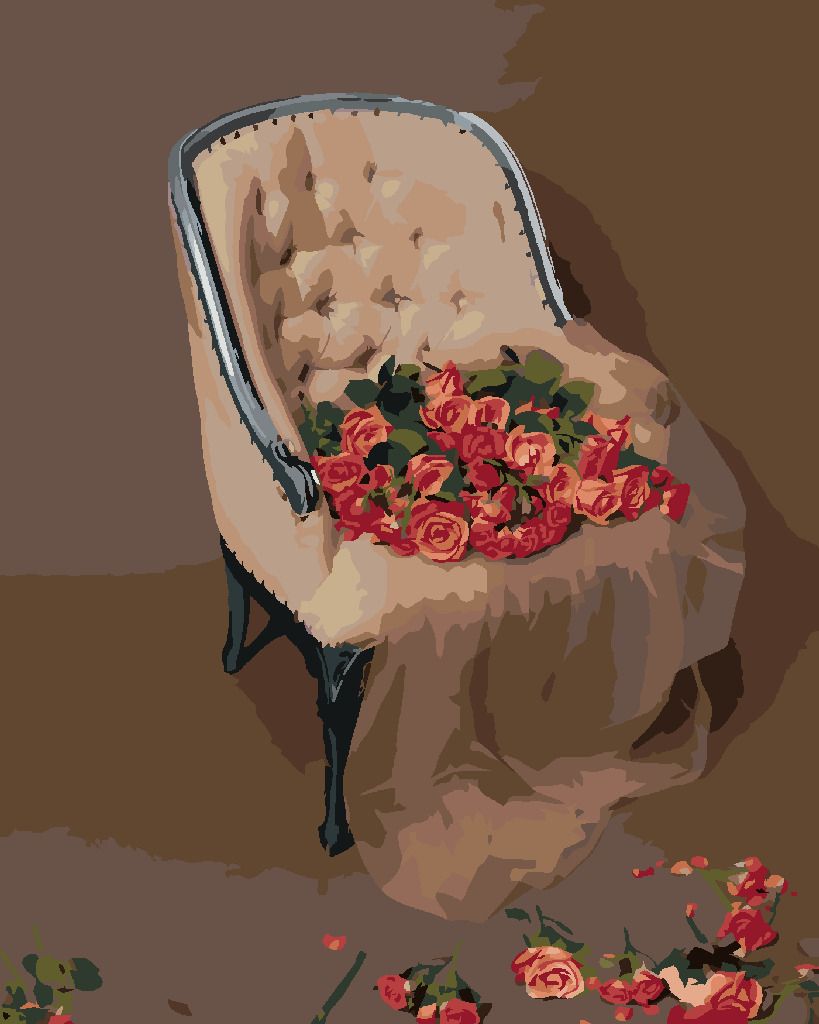 zuty Malování podle čísel - RŮŽE NA SAMETOVÉM KŘESLE - Rozměr: 40x50 cm, Rámování: Varianta: bez rámu a bez vypnutí plátna - obrázek 10