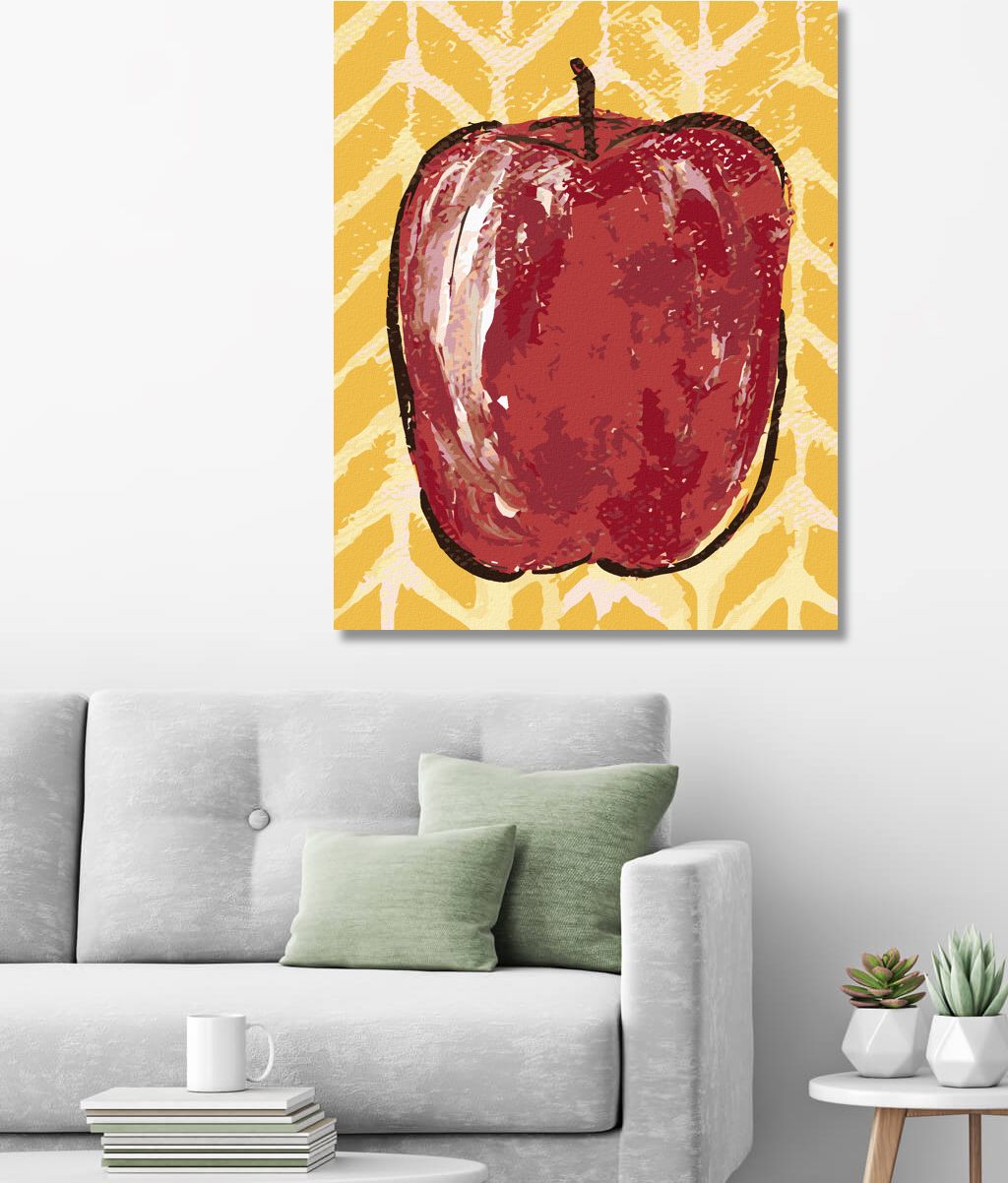 zuty Malování podle čísel - ZÁTIŠÍ JABLKO II (HALEY BUSH) - Rozměr: 40x50 cm, Rámování: Varianta: bez rámu a bez vypnutí plátna - obrázek 8