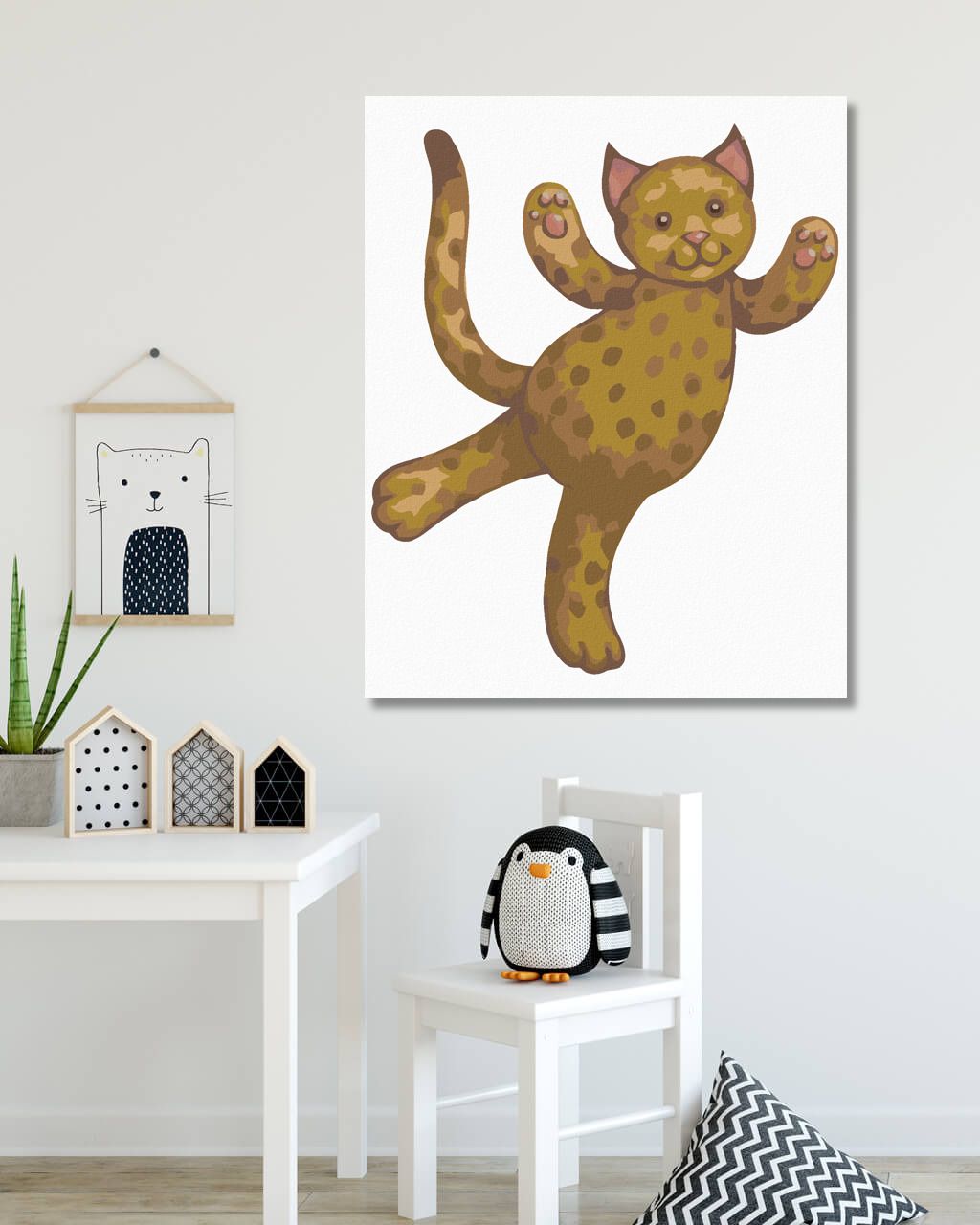 zuty Malování podle čísel - PLYŠOVÝ JAGUAR (SUE ELLEN BROWN) - Rozměr: 40x50 cm, Rámování: Varianta: vypnuté plátno na rám - obrázek 6