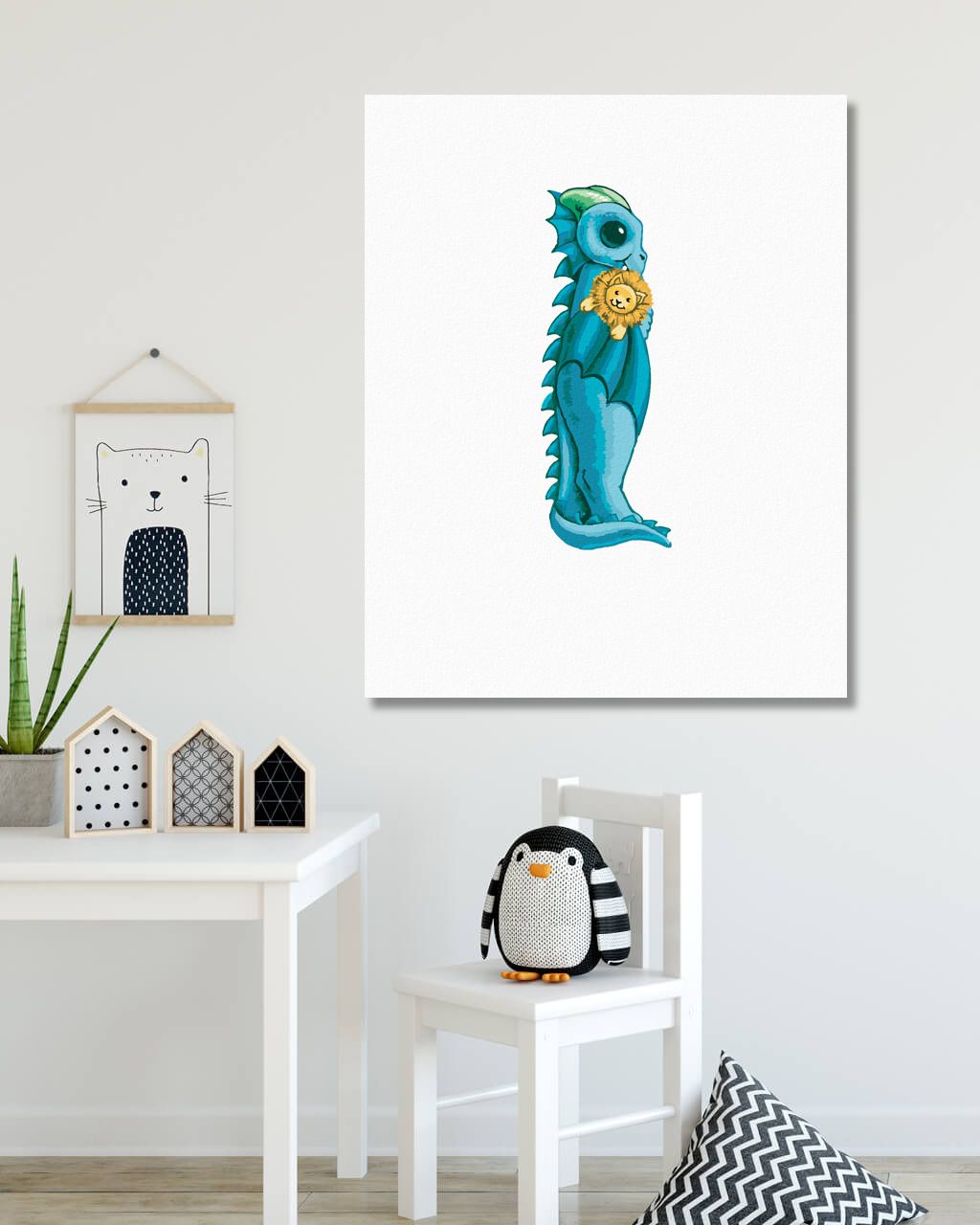 zuty Malování podle čísel - DRÁČEK VE TVARU PÍSMENKA L (SUE ELLEN BROWN) - Rozměr: 40x50 cm, Rámování: Varianta: bez rámu a bez vypnutí plátna - obrázek 4