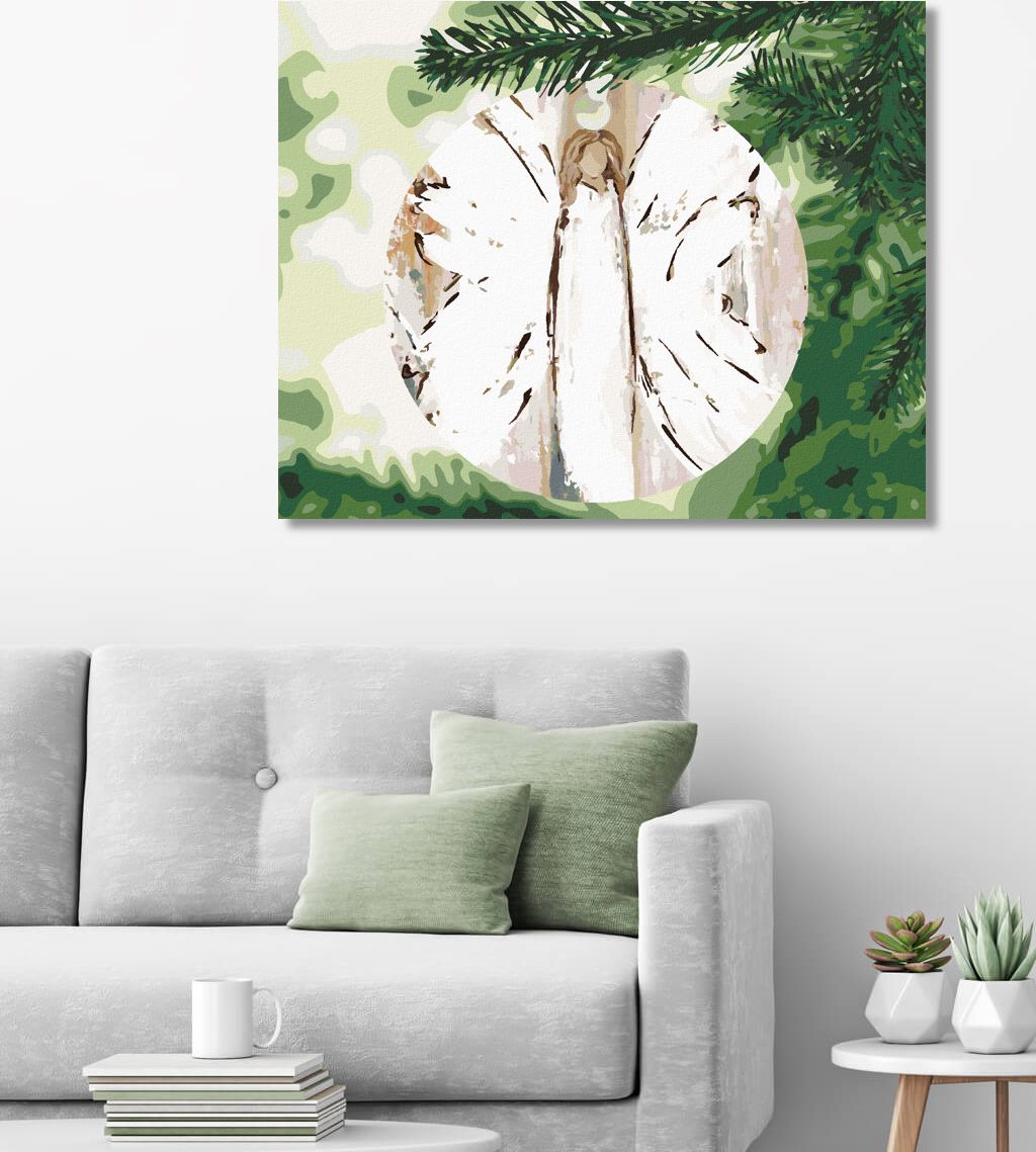 zuty Malování podle čísel - ANDĚL NA STROMEČKU (HALEY BUSH) - Rozměr: 40x50 cm, Rámování: Varianta: vypnuté plátno na rám - obrázek 6