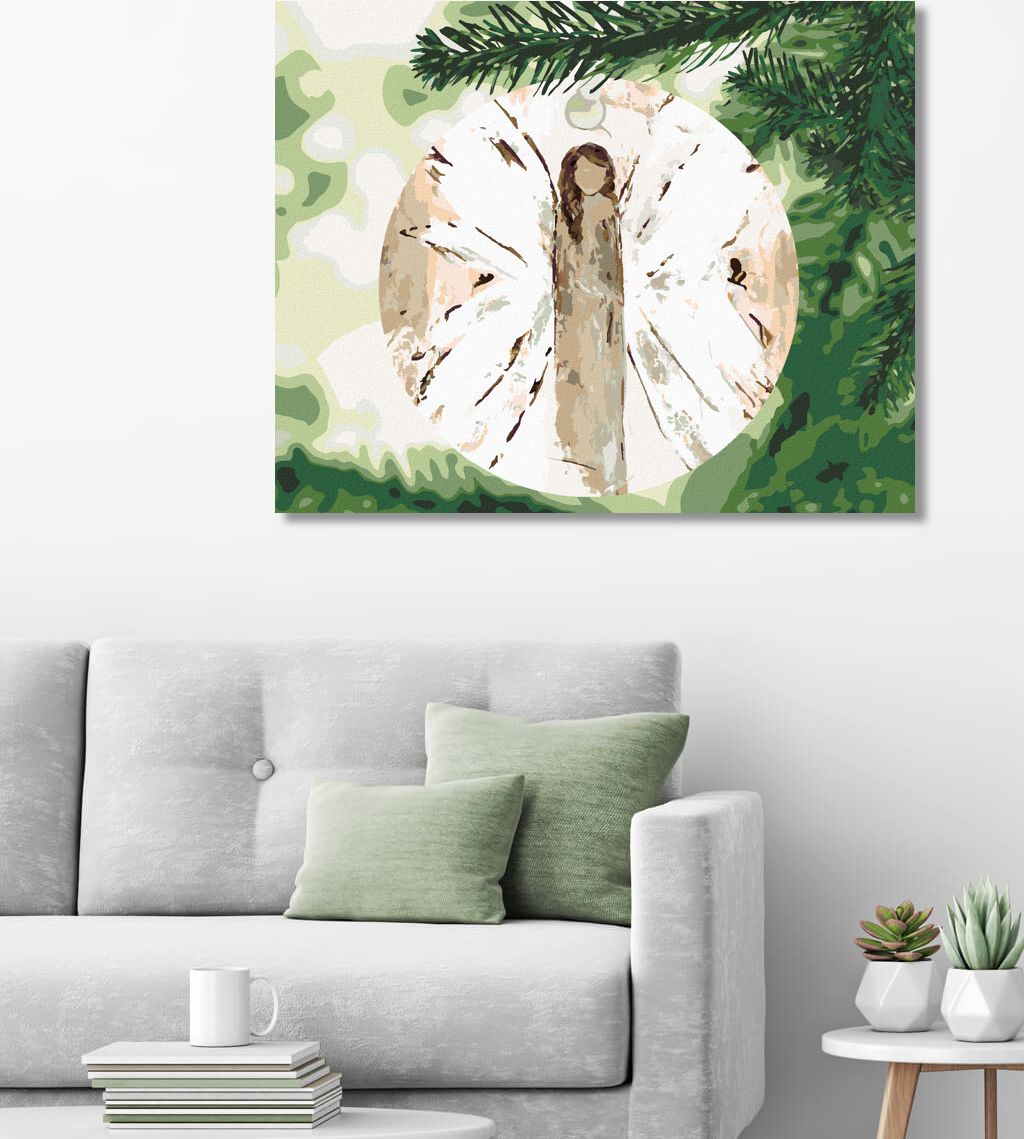 zuty Malování podle čísel - ANDĚL NA STROMEČKU 2 (HALEY BUSH) - Rozměr: 40x50 cm, Rámování: Varianta: bez rámu a bez vypnutí plátna - obrázek 7