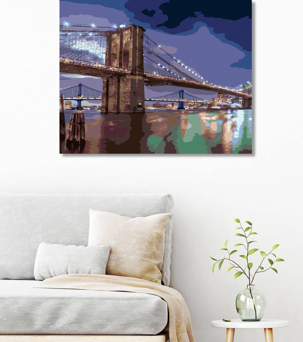zuty Malování podle čísel - BROOKLYNSKÝ MOST, USA (TED DAVIS) - Rozměr: 40x50 cm, Rámování: Varianta: bez rámu a bez vypnutí plátna - obrázek 10