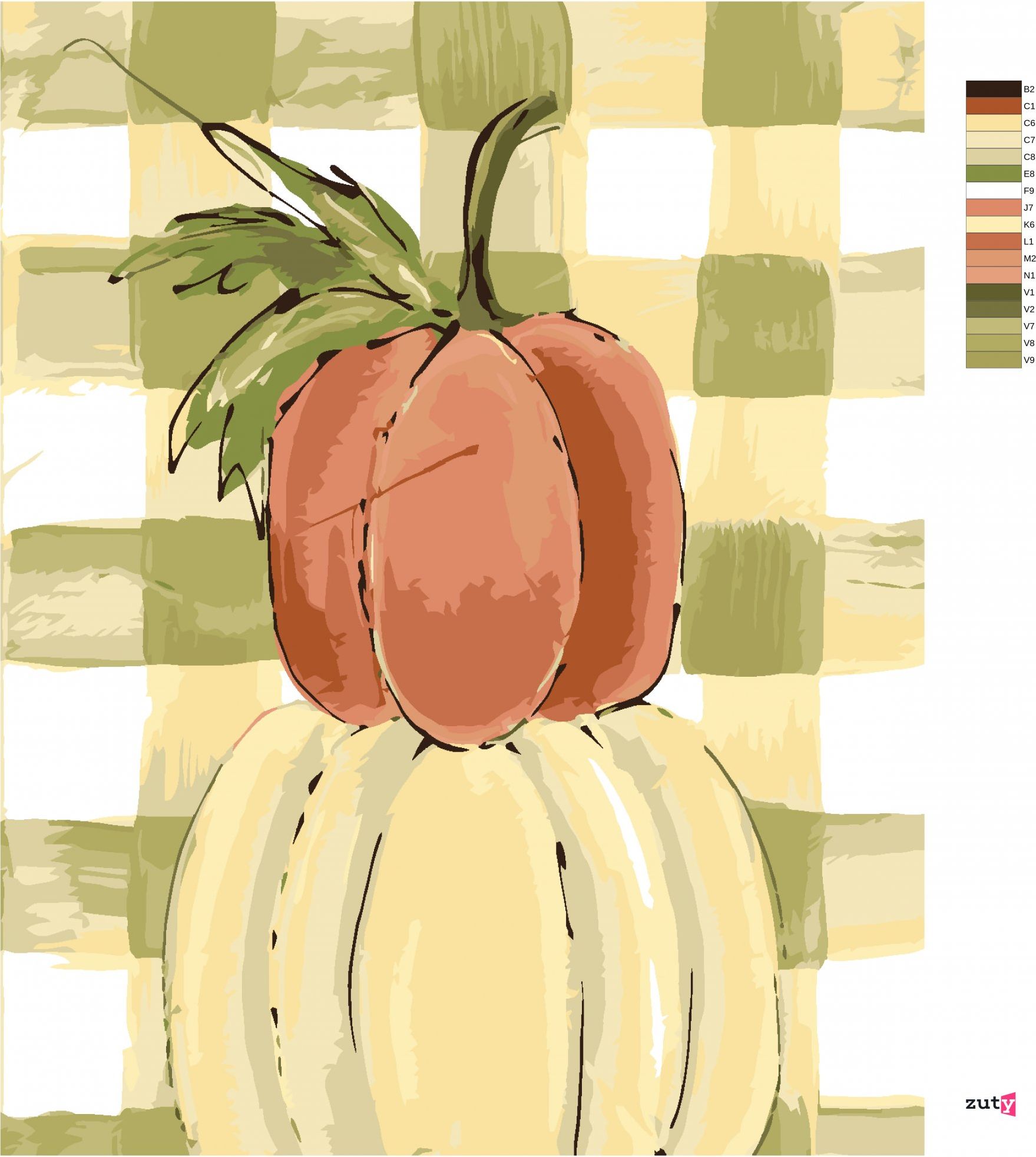 zuty Malování podle čísel - TŘI DÝNĚ GINGHAM (HALEY BUSH) - Rozměr: 40x50 cm, Rámování: Varianta: vypnuté plátno na rám - obrázek 8