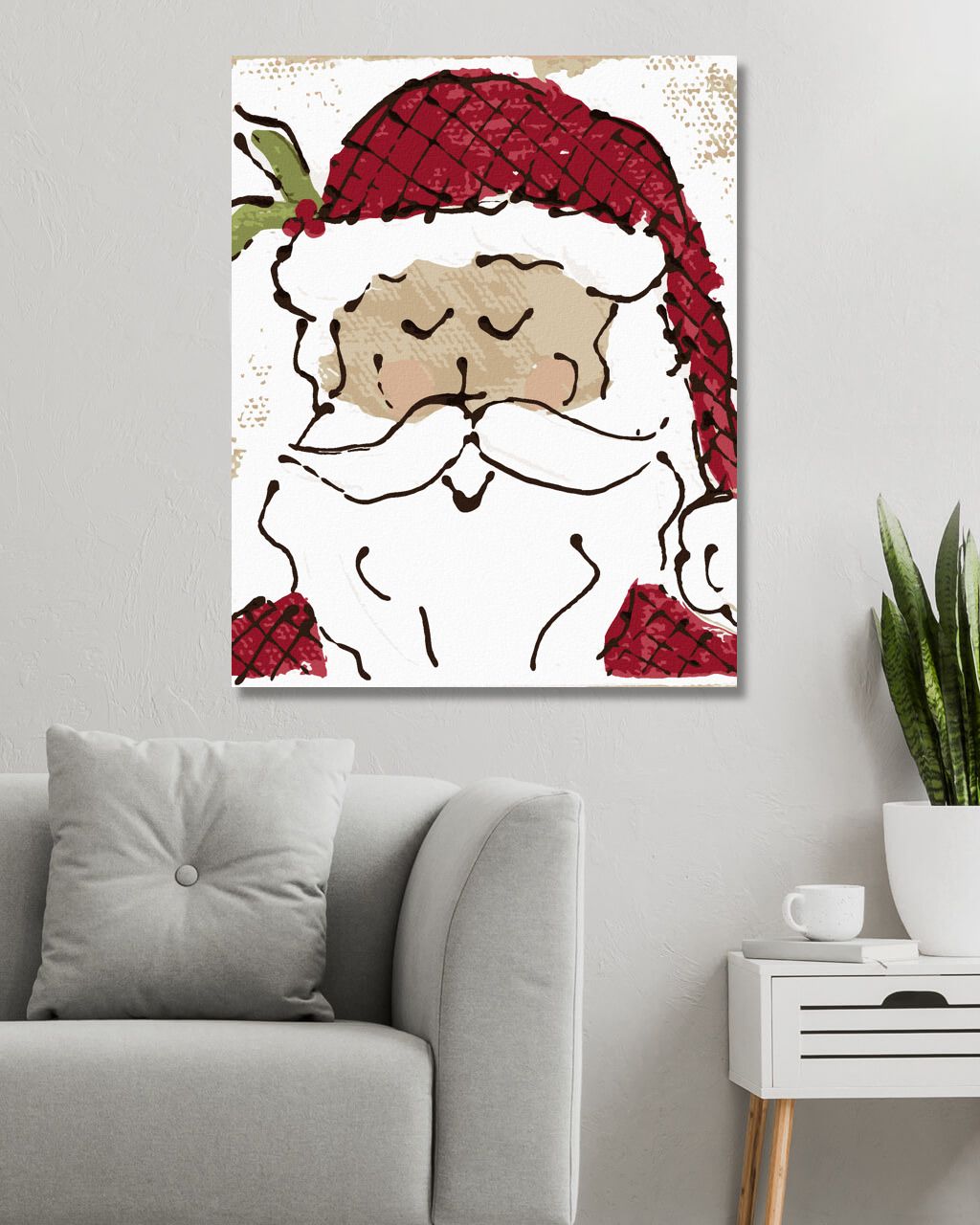 zuty Malování podle čísel - SANTA 2 (HALEY BUSH) - Rozměr: 40x50 cm, Rámování: Varianta: bez rámu a bez vypnutí plátna - obrázek 6