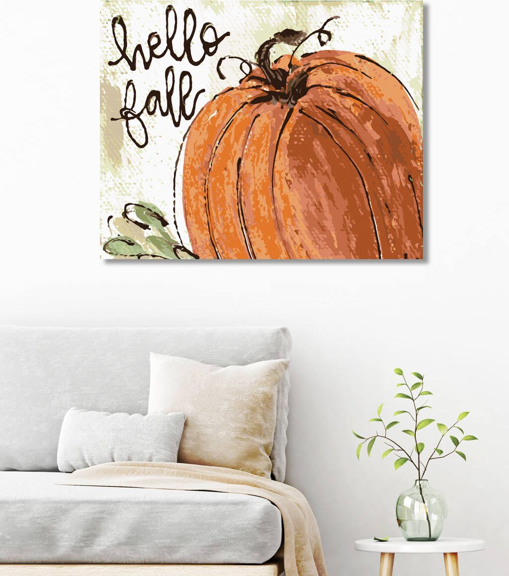 zuty Malování podle čísel - ORANŽOVA DÝNĚ (HALEY BUSH) - Rozměr: 40x50 cm, Rámování: Varianta: vypnuté plátno na rám - obrázek 3
