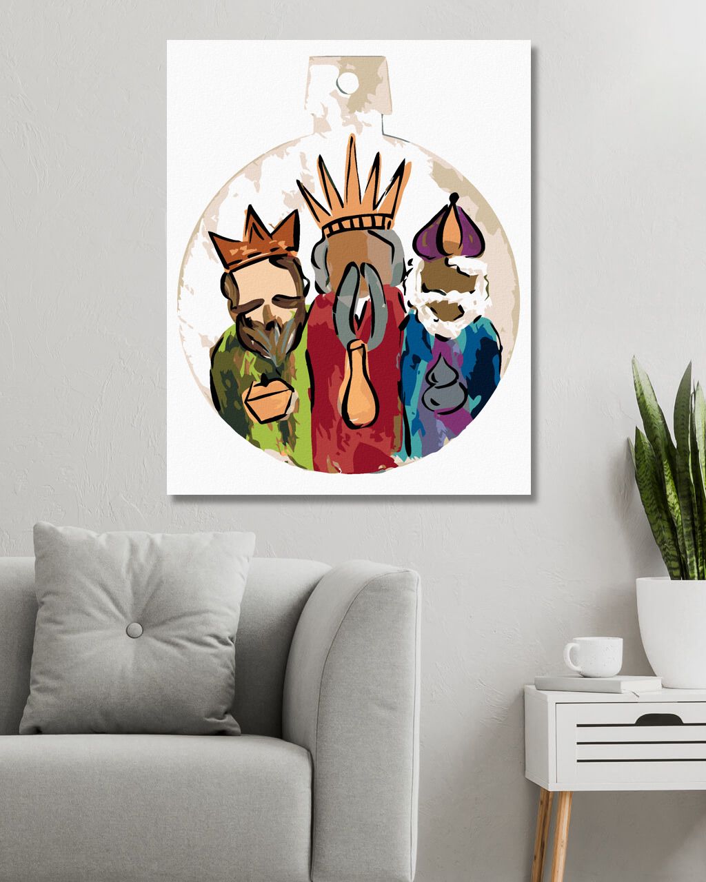 zuty Malování podle čísel - TŘI KRÁLOVÉ (HALEY BUSH) - Rozměr: 40x50 cm, Rámování: Varianta: vypnuté plátno na rám - obrázek 10