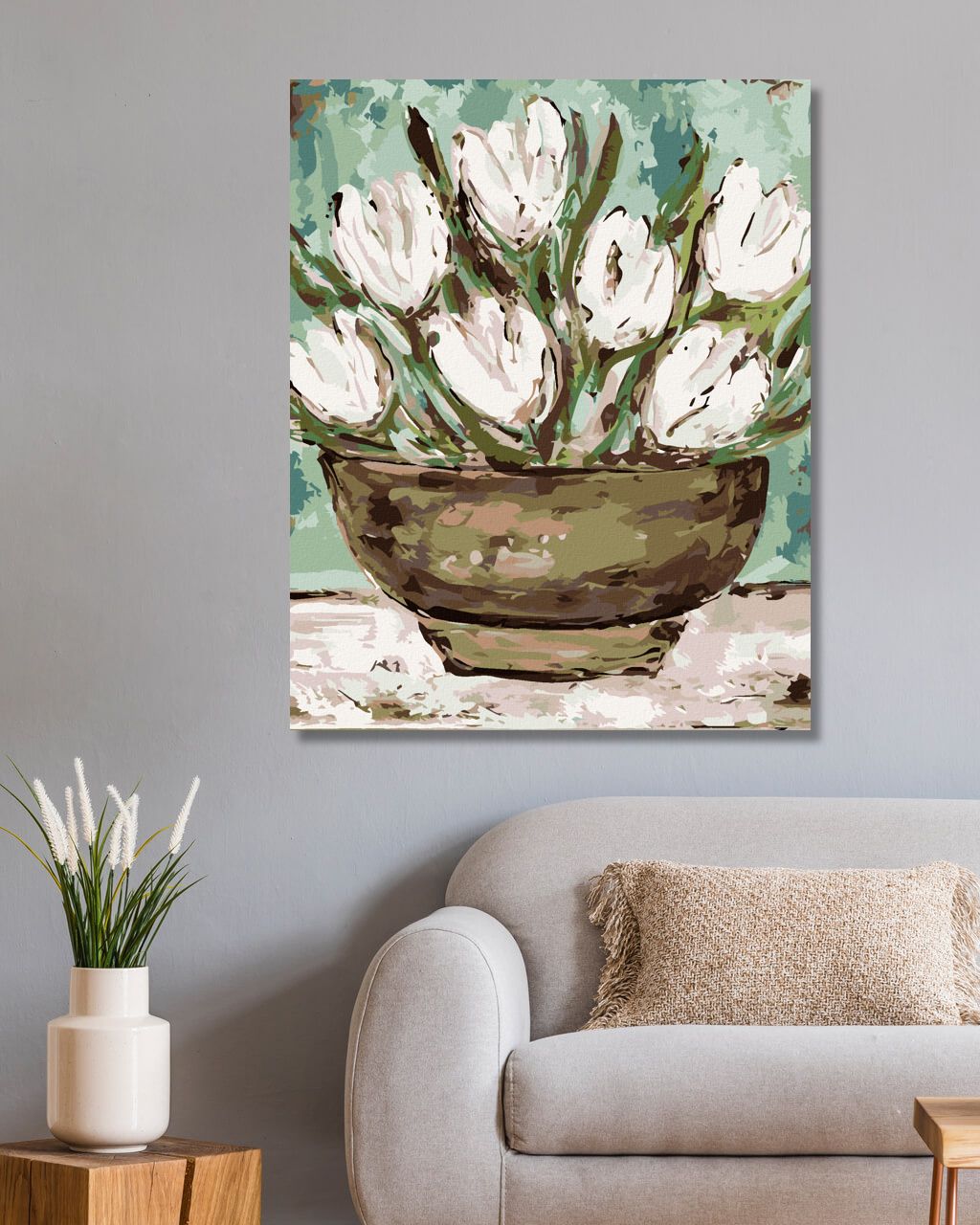 zuty Malování podle čísel - MISKA S TULIPÁNY (HALEY BUSH) - Rozměr: 40x50 cm, Rámování: Varianta: vypnuté plátno na rám - obrázek 9