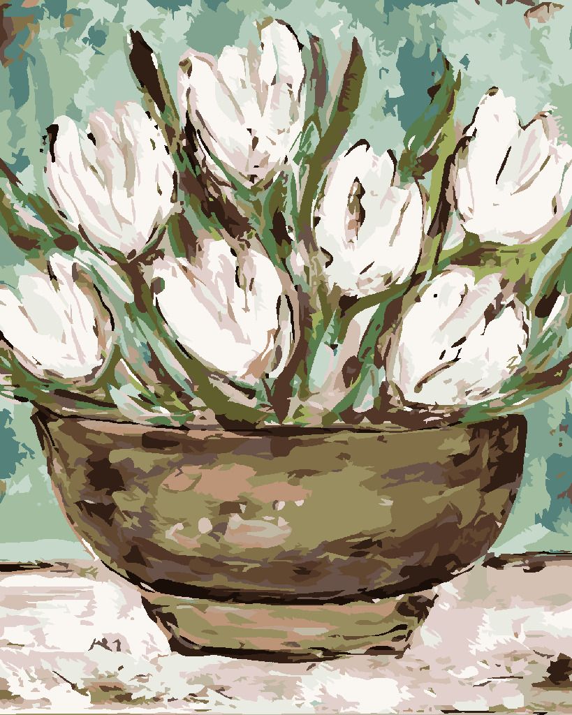 zuty Malování podle čísel - MISKA S TULIPÁNY (HALEY BUSH) - Rozměr: 40x50 cm, Rámování: Varianta: vypnuté plátno na rám - obrázek 10