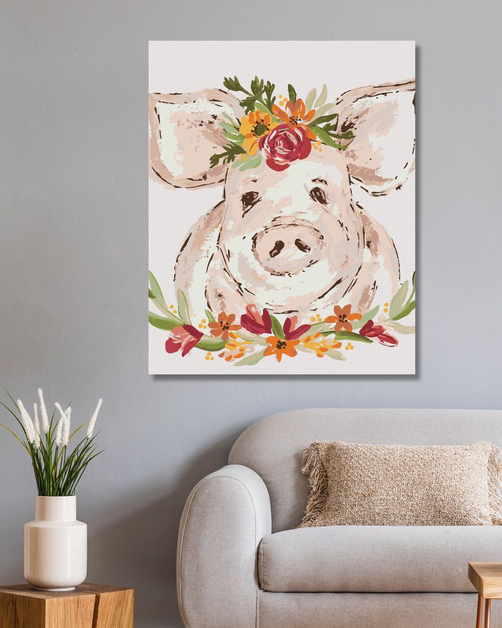 zuty Malování podle čísel - PRASE S KVĚTINAMI 3 (HALEY BUSH) - Rozměr: 40x50 cm, Rámování: Varianta: bez rámu a bez vypnutí plátna - obrázek 7